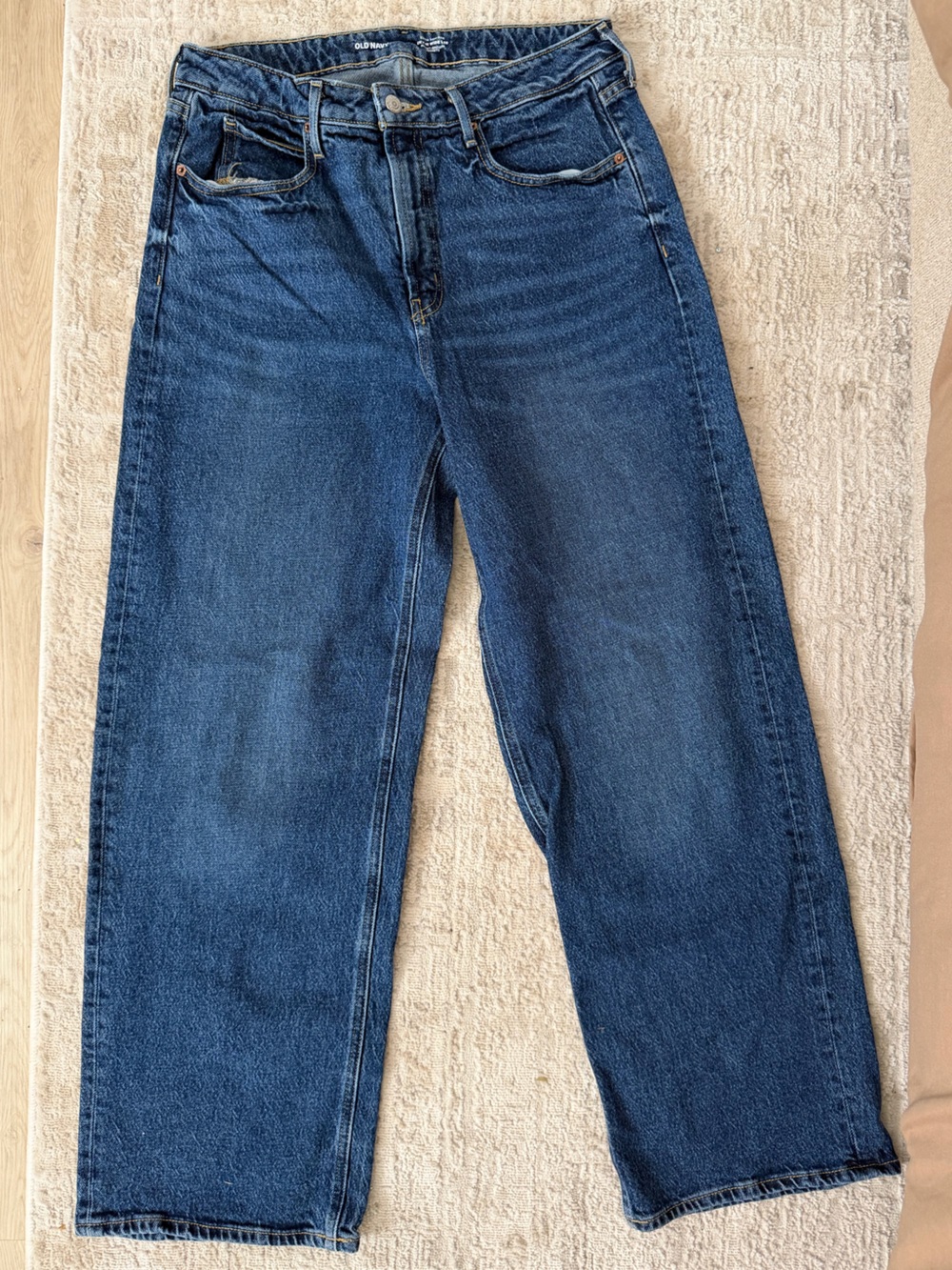 Old Navy Women's Dark Blue Wide Leg Jeans